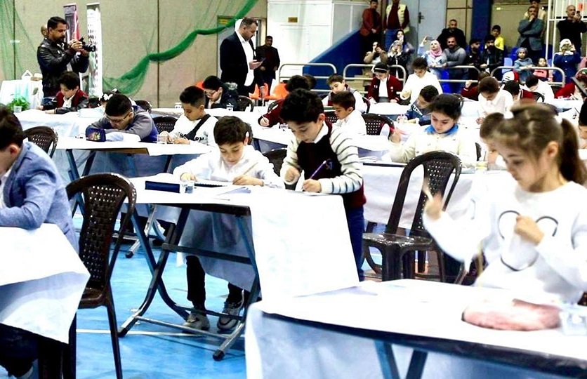 مسابقة الحساب الذهني لتلاميذ نينوى.المصدر:وزارة التربية العراقية