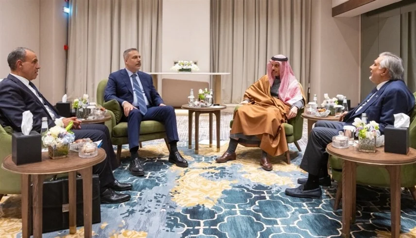 وزراء خارجية باكستان ومصر والسعودية وتركيا خلال لقاء سابق- أرشيف 