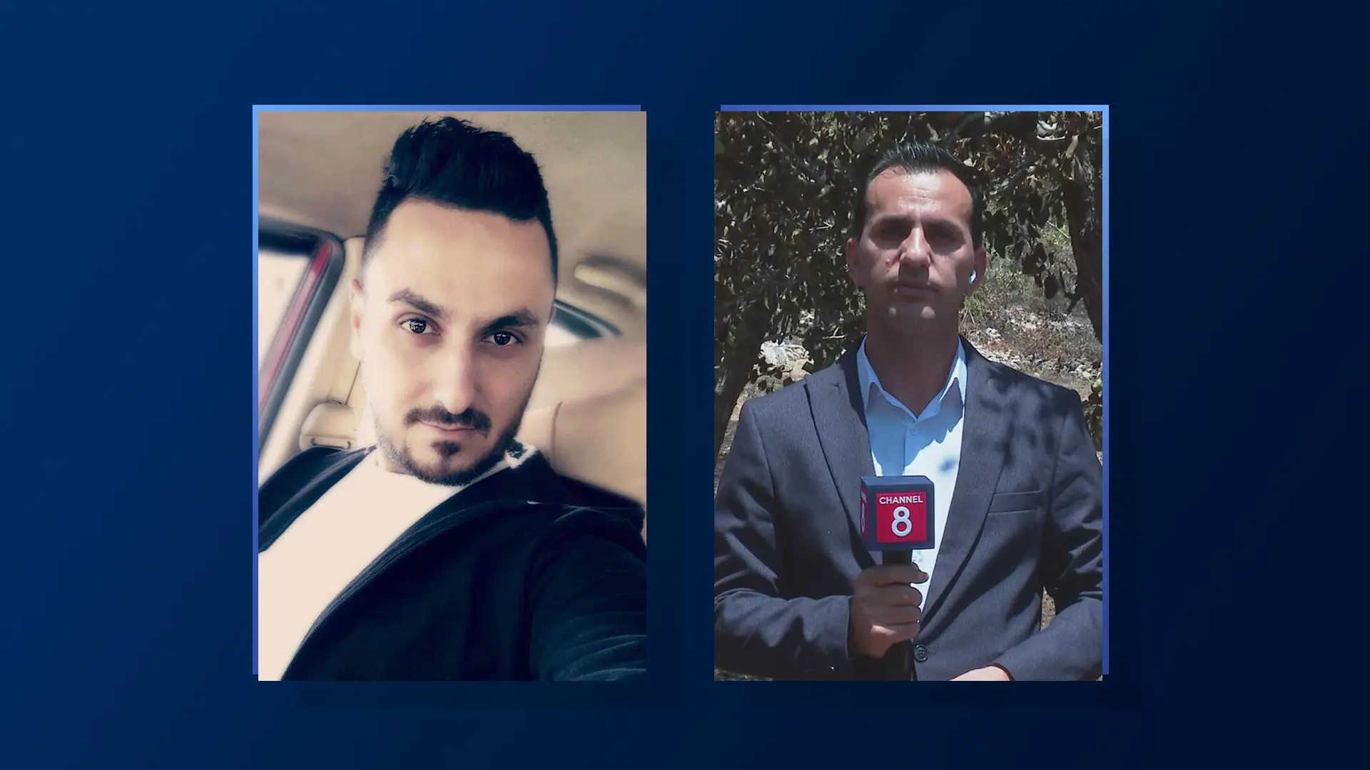 Nzhiar Mohammed, reporter and Bahez Akreyi, cameraman
