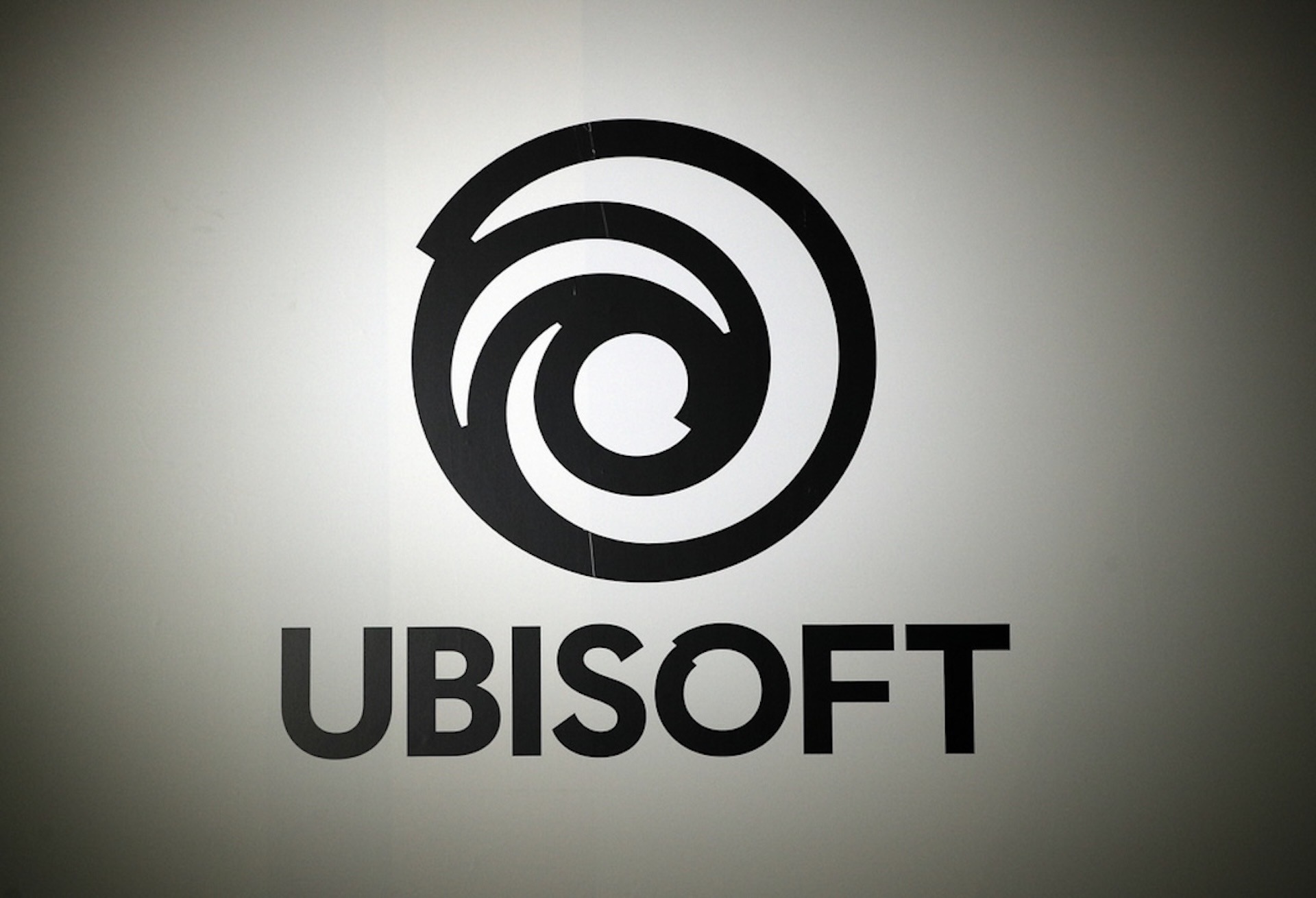 FILE - The logo of French video game publisher Ubisoft is pictured at the Paris games week in Paris. (AP Photo/Christophe Ena, File)