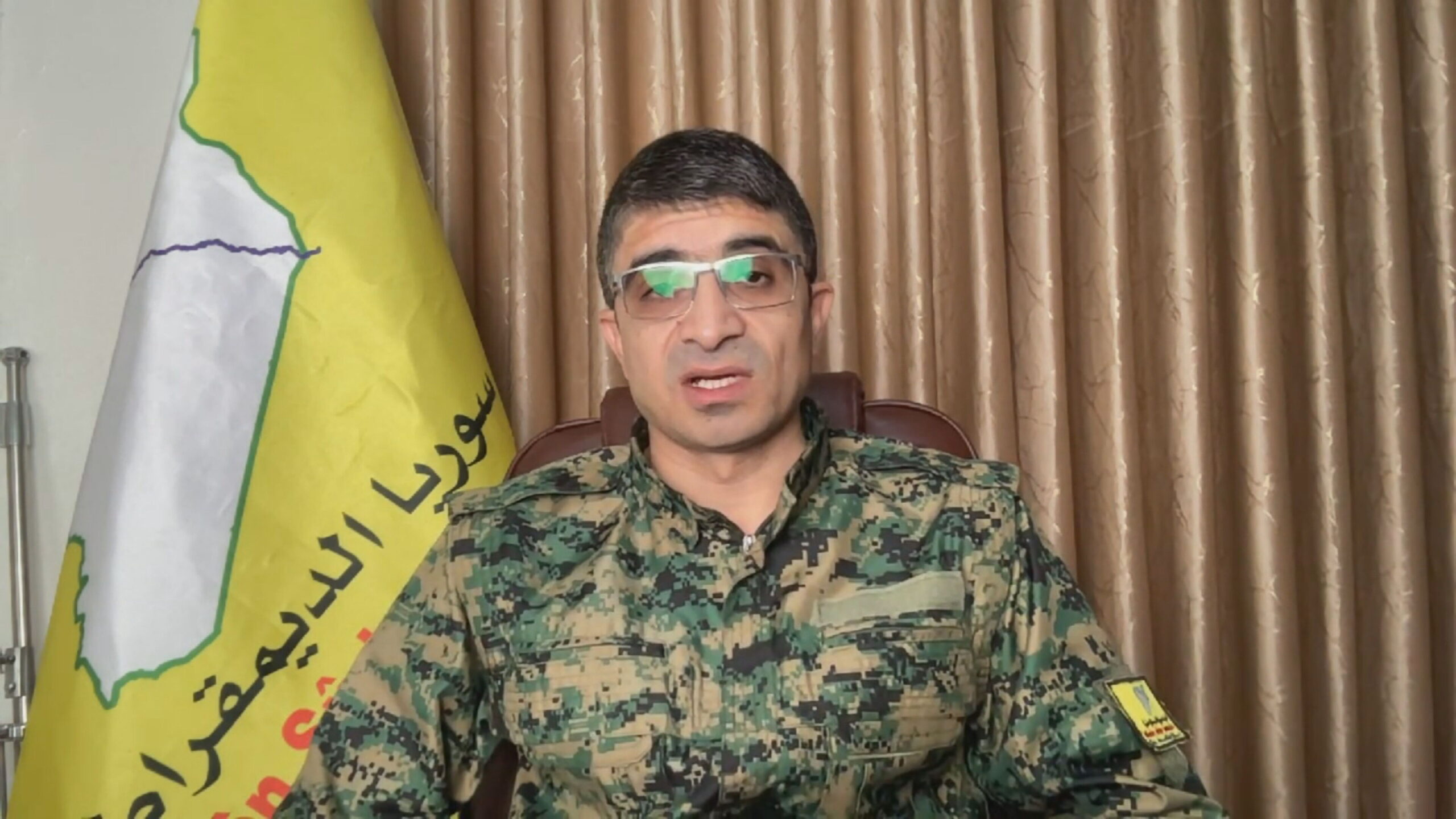Former SDF Media Center Director Farhad Shami. Photo: Channel8 