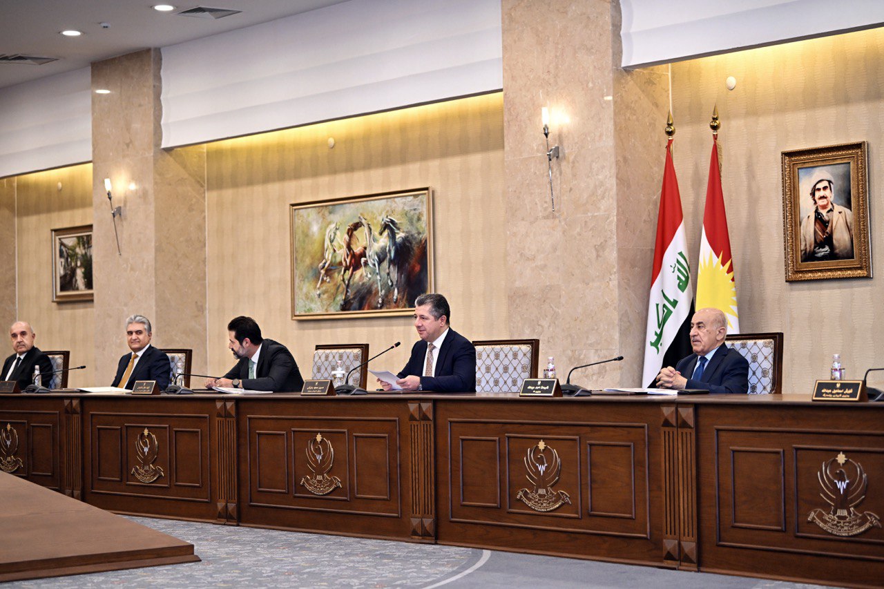 The KRG Council of Ministers convened on May 14, 2025, to discuss a draft decision concerning the Runaki (Light) project, salary issues, and other related matters. Photo: Kurdistan Regional Government