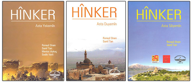 The Hinker book series, released between 2010 and 2012, consists of three volumes designed to teach the Kurdish language.