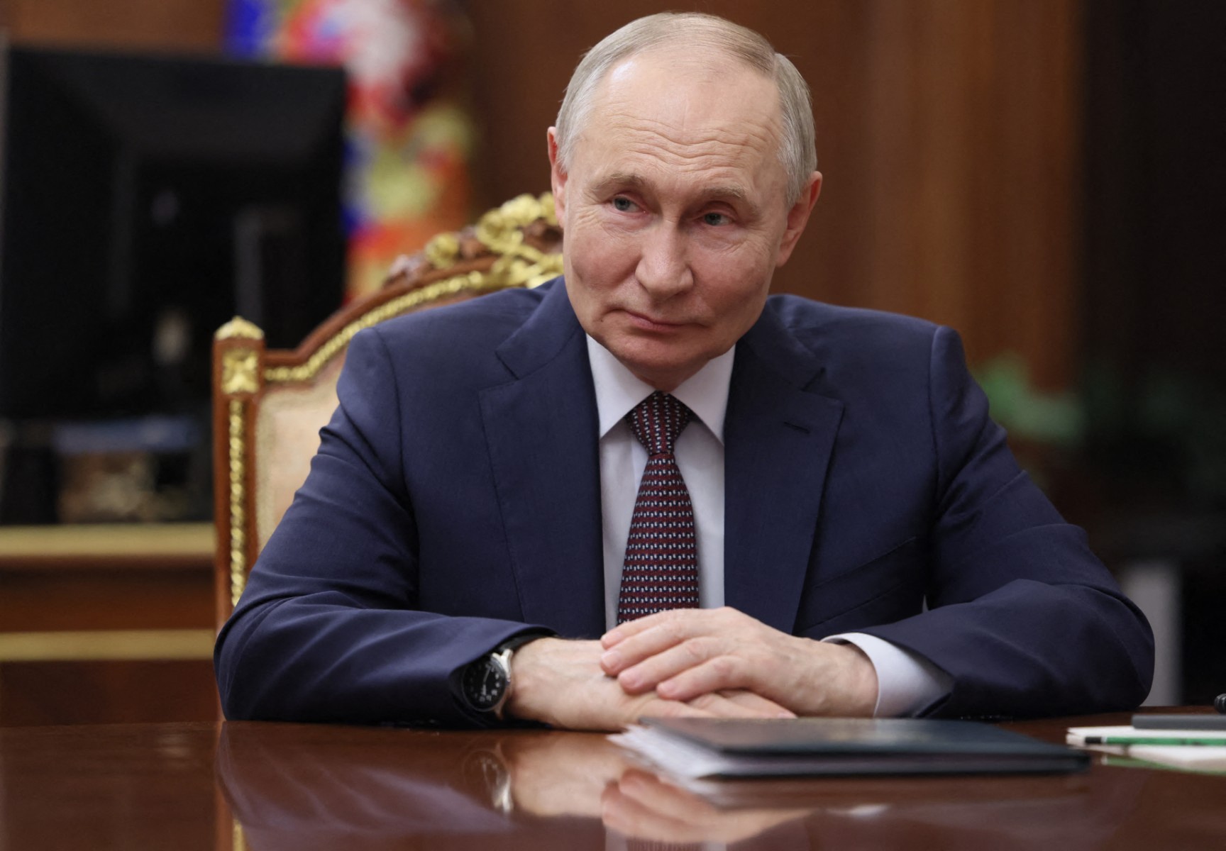 Russia's President Vladimir Putin attends a meeting at the Kremlin in Moscow on February 24, 2025. Photo: AFP / Mikhail Metzel