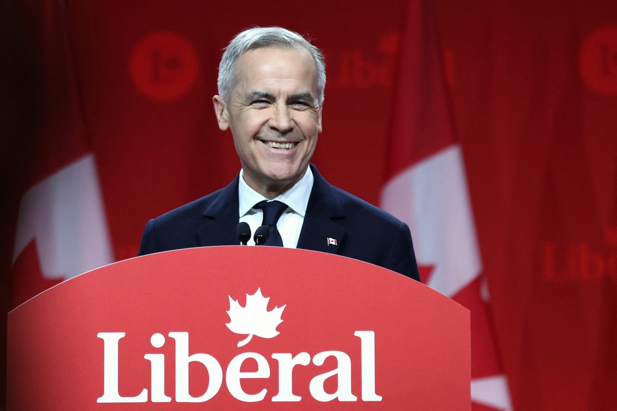 Canada's Prime Minister-elect Mark Carney speaks after being elected Liberal Party leader in Ottawa on March 9, 2025. Photo: AFP / Dave Chan