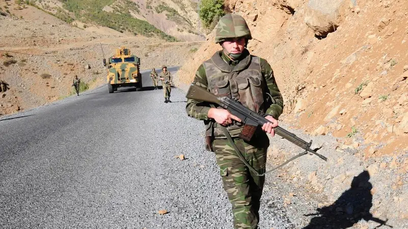 Turkish army forces along the border of the Kurdistan Region. Photo: AFP

