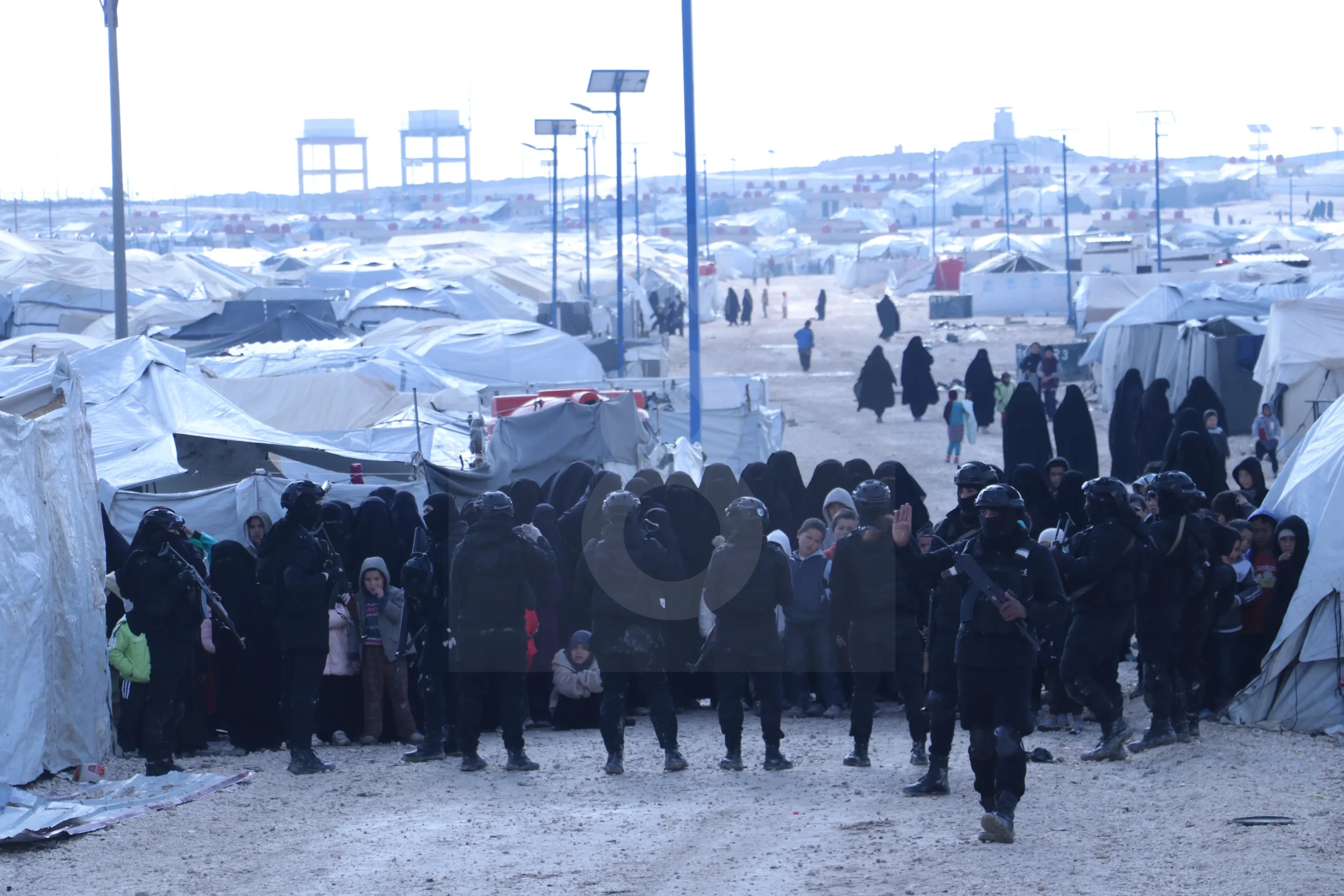 Al-Hol camp is situated southeast of al-Hasakah. Photo: Channel8