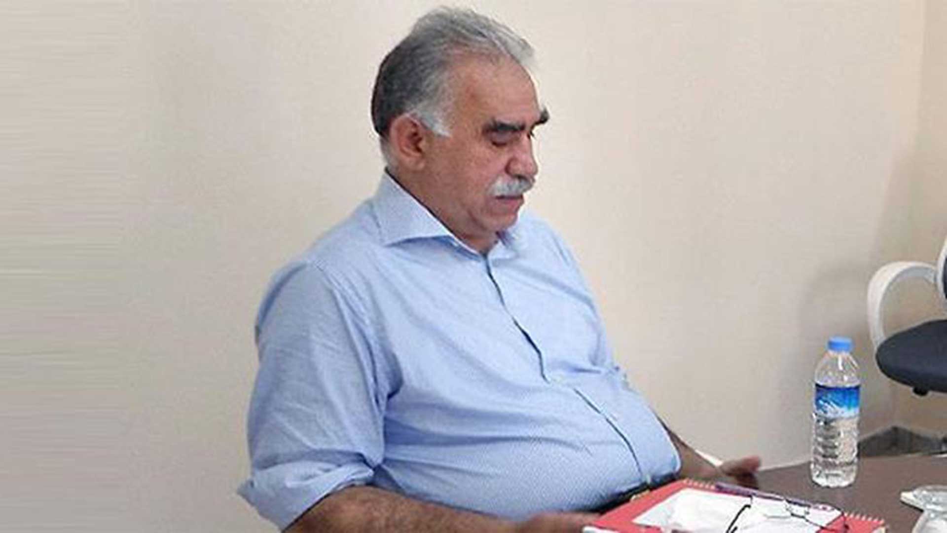 Photograph of imprisoned PKK leader Abdullah Ocalan in Imrali prison