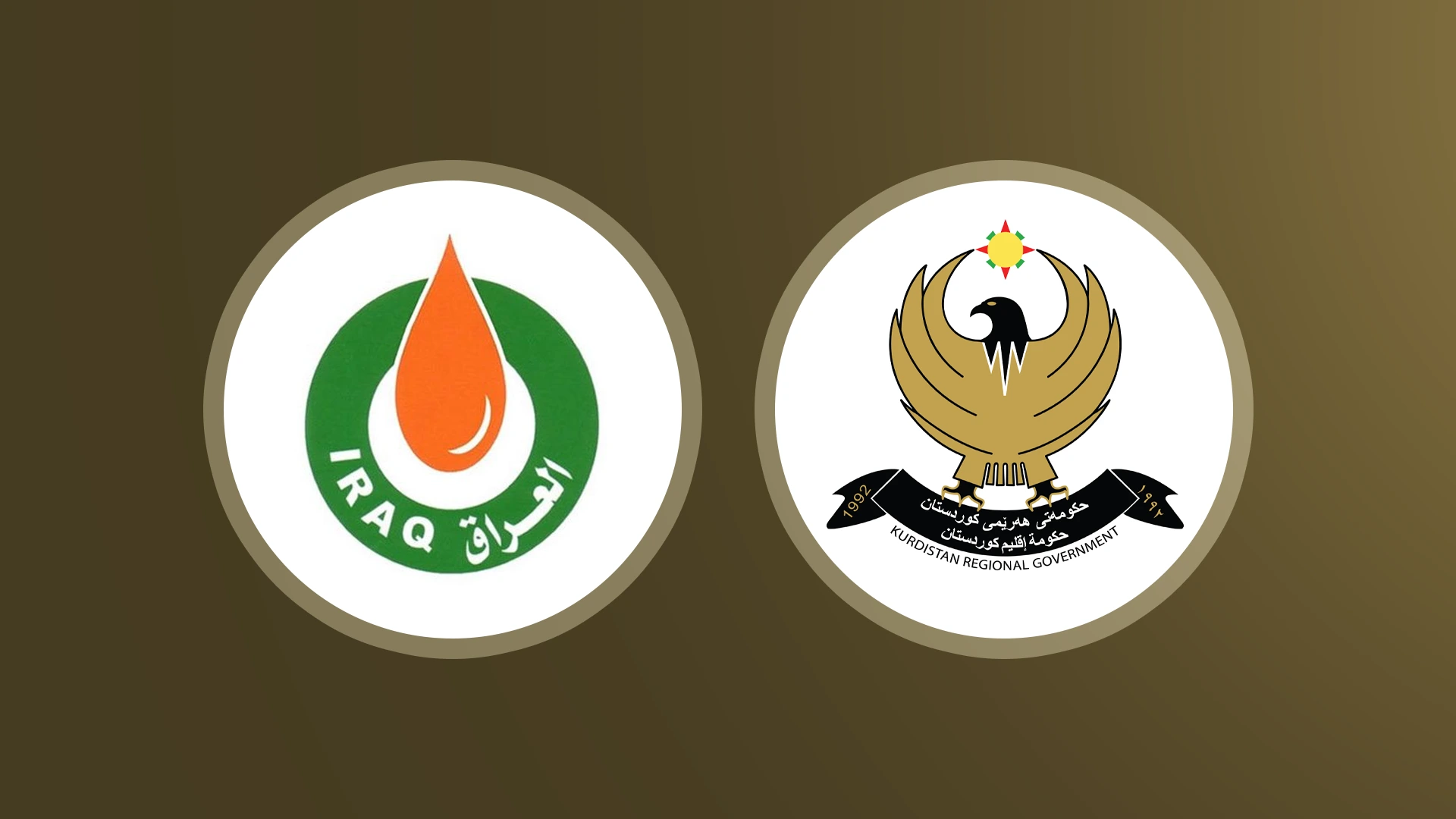 Logos of the Kurdistan Regional Government (R) and the Iraqi Ministry of Oil