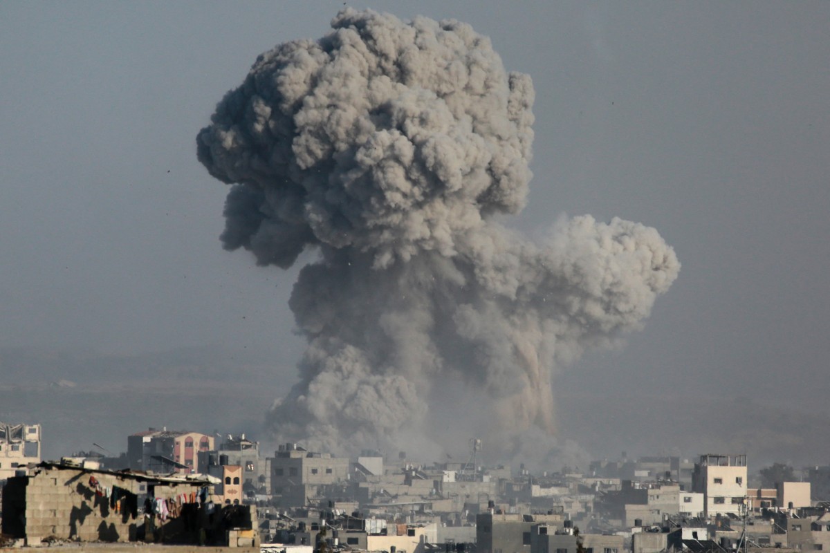 Smoke billows after an Israeli strike on Jabalia in the northern Gaza Strip on June 28, 2025, amid the ongoing conflict between Israel and the Palestinian Hamas militant group. (Photo by Bashar TALEB / AFP)