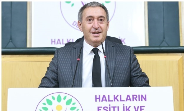 DEM Party Co-Chair Tuncer Bakirhan speaks at a meeting of his party’s parliamentary group, July 1, 2025. Photo: DEM Party