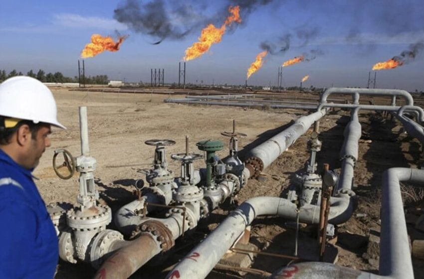 An oil pipeline in Kirkuk province. Photo: AP