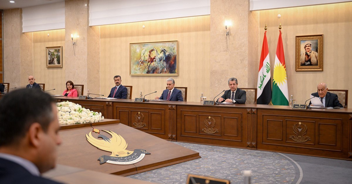 The KRG Council of Ministers convenes on 24 September 2025. Photo: Kurdistan Regional Government