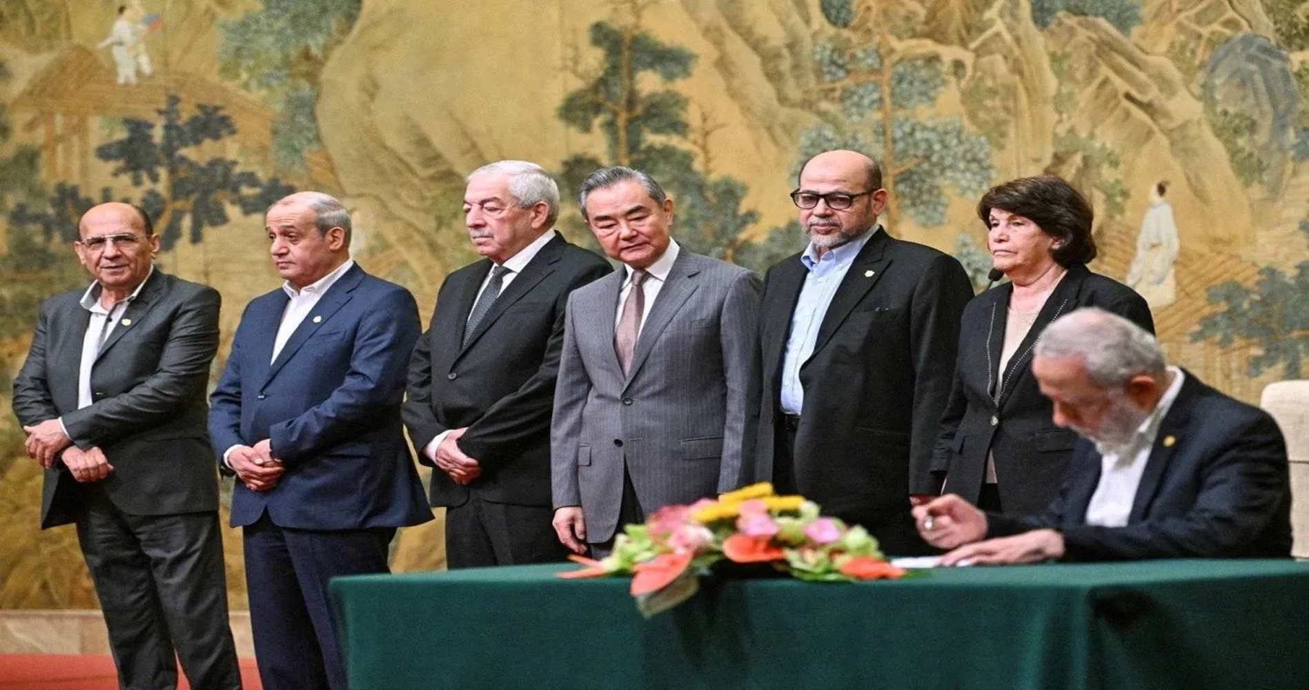 Delegations from Hamas and Fatah. 