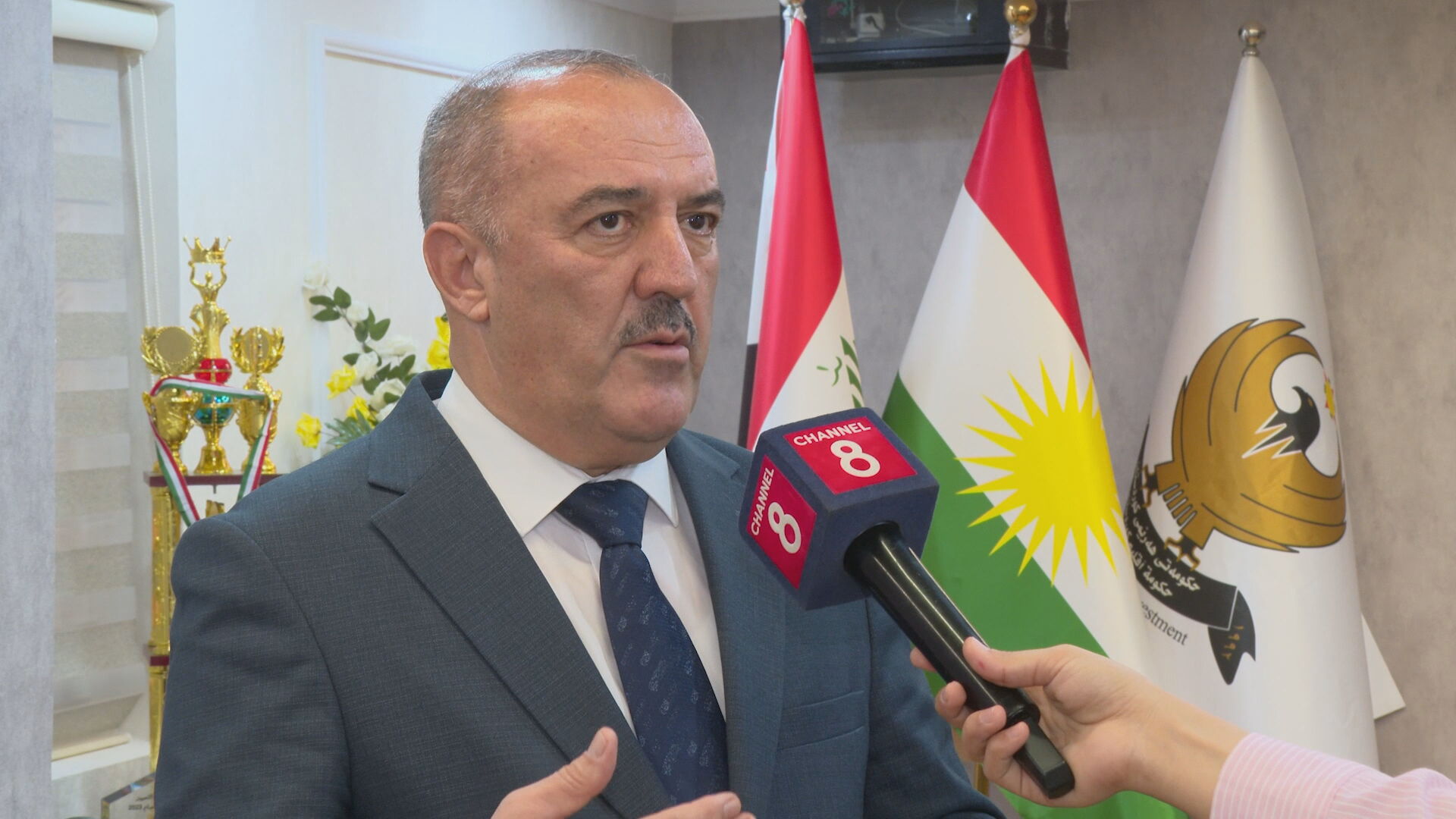 Nawzad Sheikh Kamil, General Director of Trade at the Ministry of Trade and Industry. Photo: Channel8 