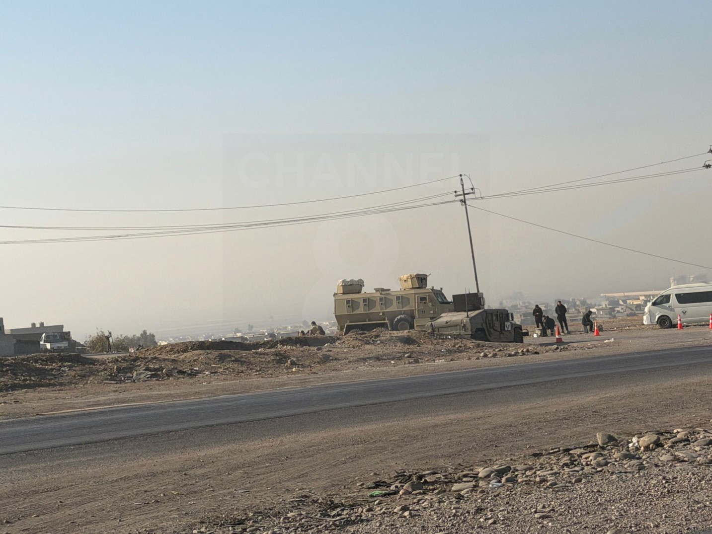 Security forces, accompanied by armed vehicles and Humvees, deployed in Erbil’s Lajan village with established checkpoints on 2 December 2025