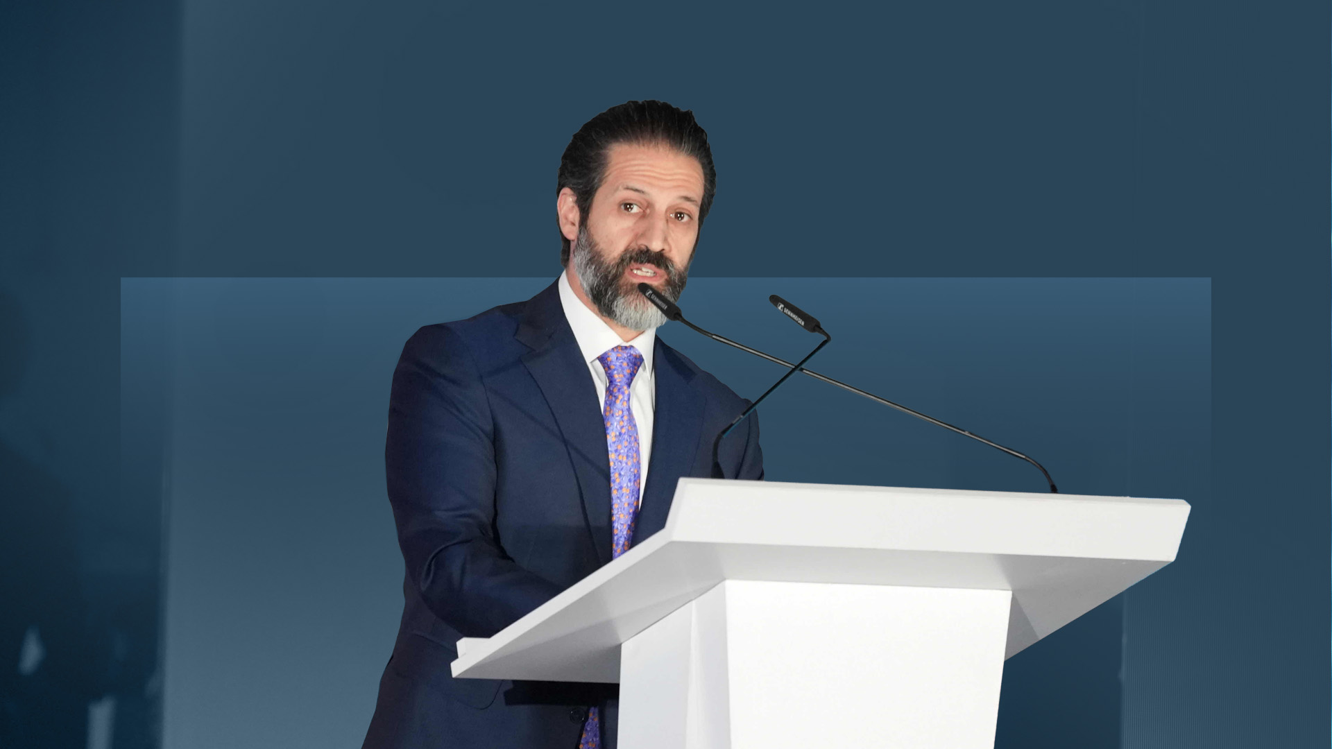 Qubad Talabani attends the Empowering Economic Development event in Sulaimani, where he outlined a new vision for the city’s economic growth. Photo: Channel8