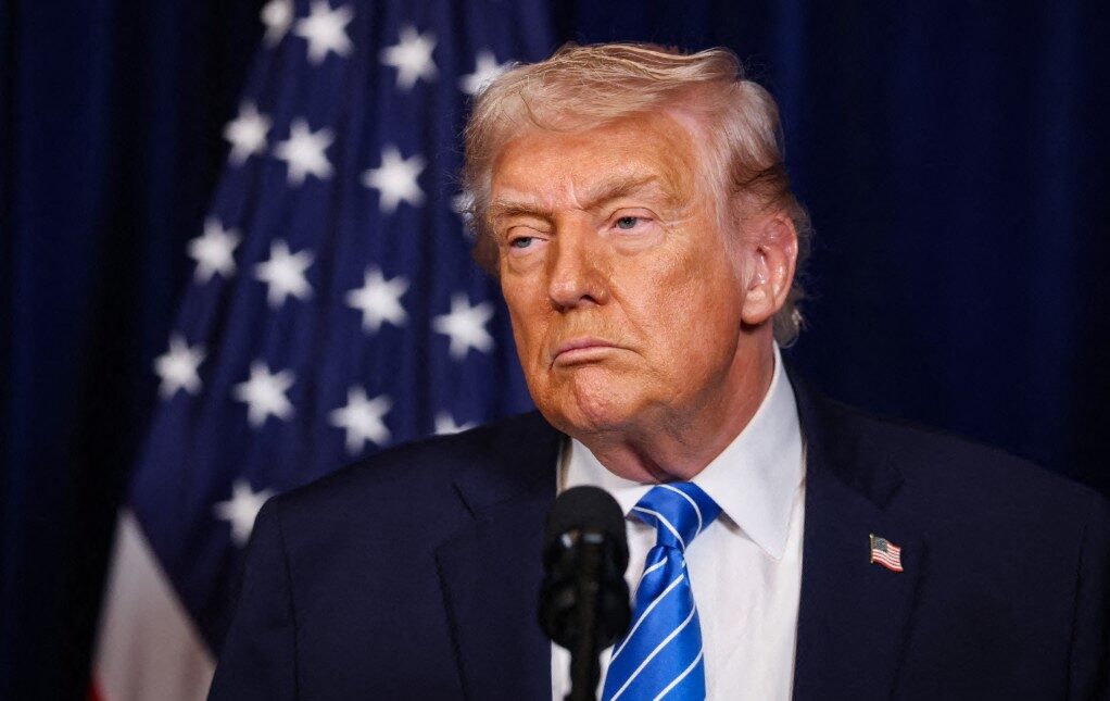 U.S. President Donald Trump during a press conference with Ukrainian President Volodymyr Zelensky on December 28, 2025, in Palm Beach, Florida. Photo: Joe Raedle / GETTY IMAGES via AFP

