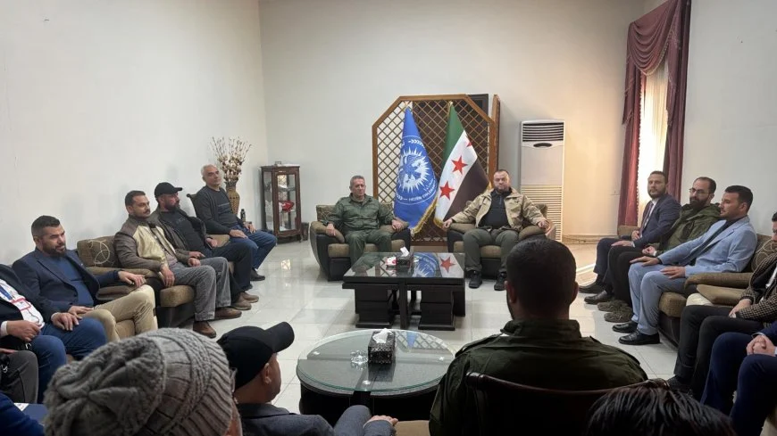 A Syrian delegation meets with Internal Security Forces and airport officials at Qamishlo International Airport on 21 February 2026


