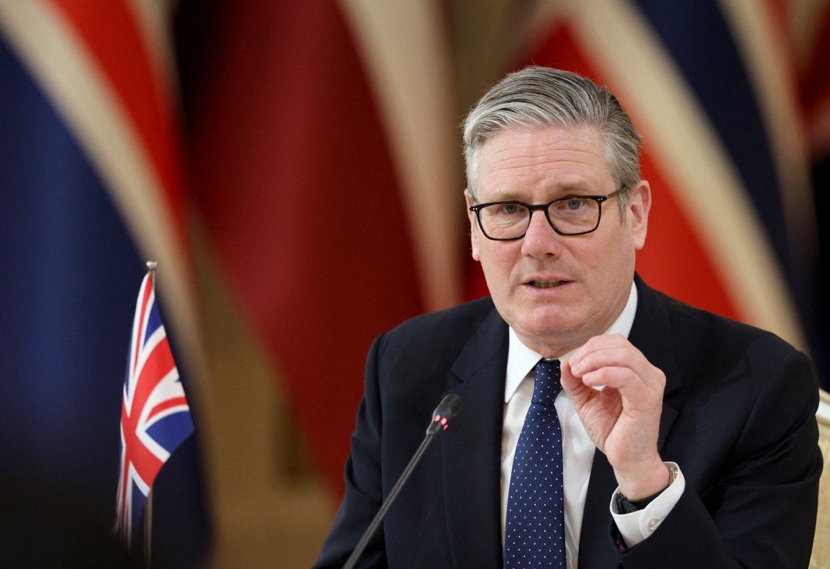 British Prime Minister Keir Starmer speaks as he attends the Joint Expeditionary Force JEF Leaders Summit in Helsinki, Finland on March 26, 2026. (Photo by Adrian DENNIS / POOL / AFP)