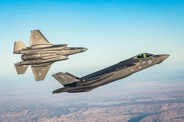 Two Israeli F-35 fighters.





