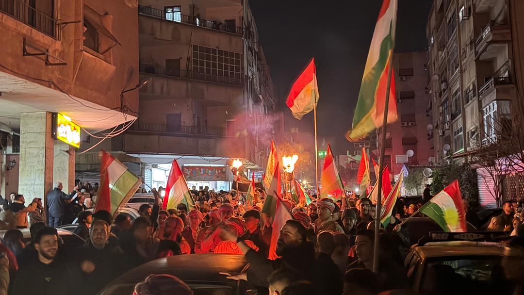 

People in Western Kurdistan (Rojava) celebrate Newroz on March 20, 2026. Photo: Channel8

