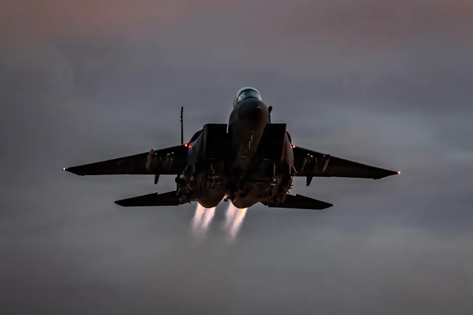 A U.S. Air Force F-15E Strike Eagle aircraft. Photo:  Senior Airman Jared Brewer / USAF 




