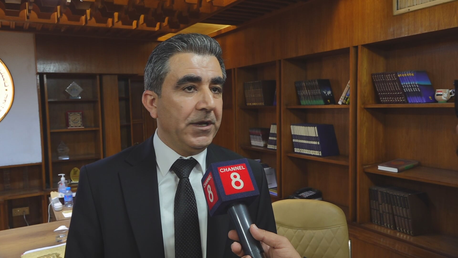 Newly elected District Administrator of Kirkuk, Avesta Sheikh Mohammed, speaks to Channel8 on April 27, 2026. Photo: Channel8






