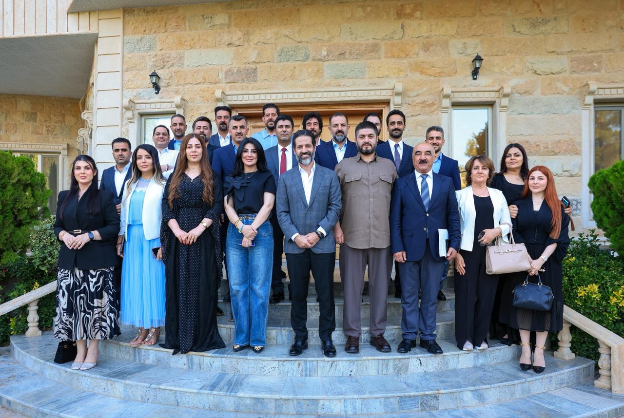 Qubad Talabani, Supervisor of the Secretariat Bureau of President Mam Jalal, meets with PUK bloc lawmakers of the Kurdistan Parliament on June 30, 2026 
