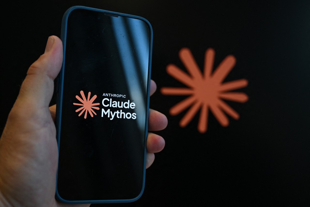 This photograph shows the logo of the AI assistant "Claude Mythos" built by the US artificial intelligence safety and research company Anthropic displayed on a smartphone's screen in Brussels on June 10, 2026. (Photo by Nicolas TUCAT / AFP)