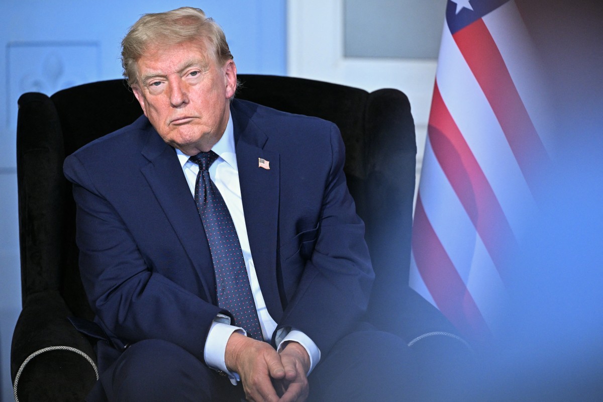 US President Donald Trump speaks during a bilateral meeting with France's President on the sidelines of the G7 summit, in Evian, central-eastern France on June 15, 2026. Photo: Mandel Ngan


