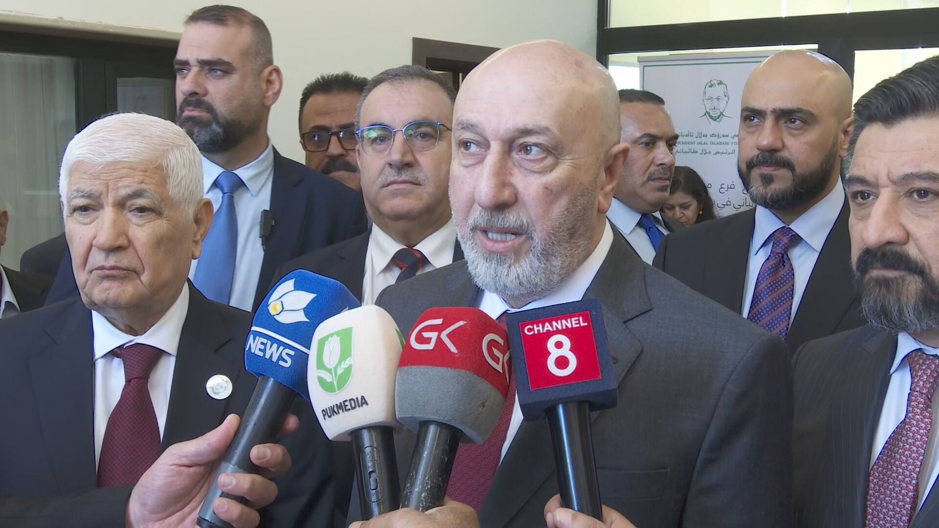 Nizar Amedi, President of Iraq, during his visit to the President Jalal Talabani Foundation in Baghdad