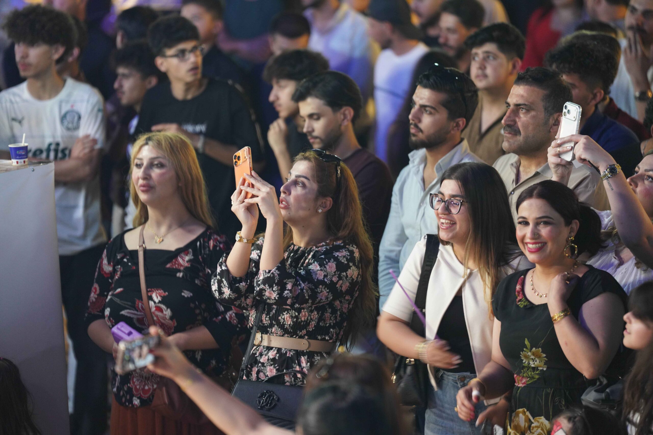 A large crowd of visitors watches a performance during the opening events of SuliFest 2026 in Sulaymaniyah on June 26. Photo: Hama Sur / Channel8