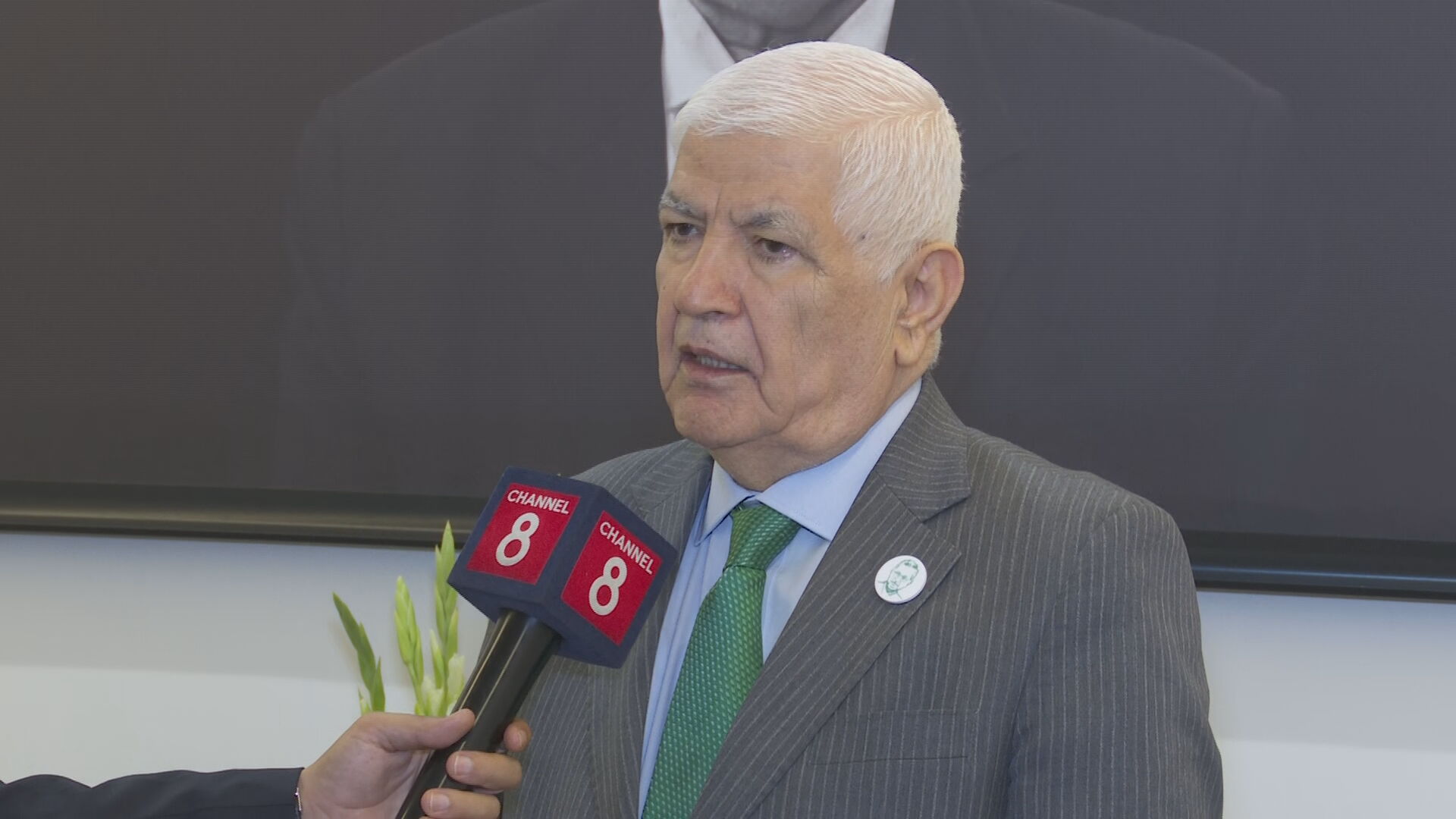 Dr. Mohammed Sabir, President of the President Jalal Talabani Foundation, speaks to Channel8 on June 15, 2026. Photo: Channel8








