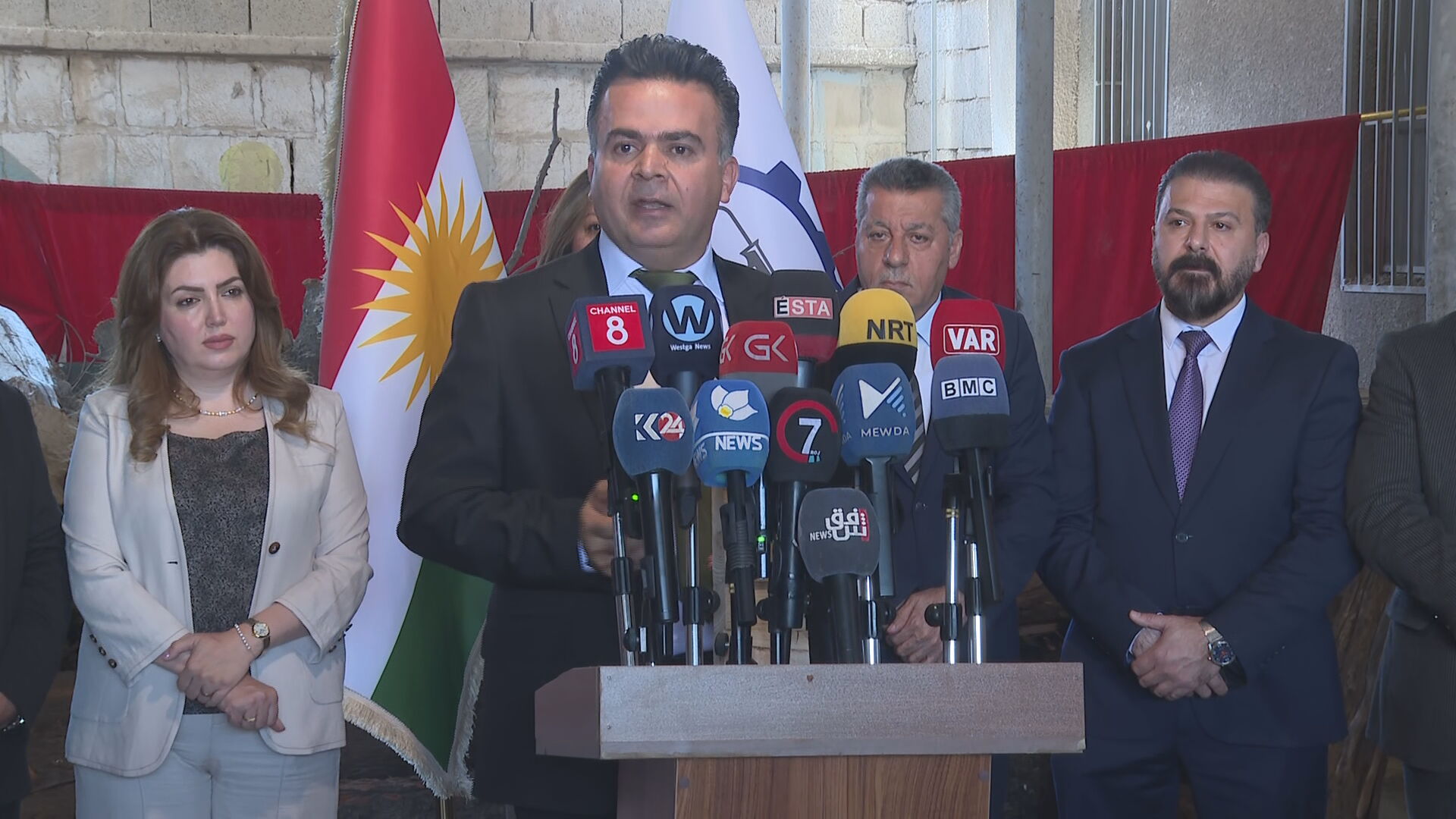 Bahroz Salar, the Director of Sulaymaniyah Gardens, in a press conference