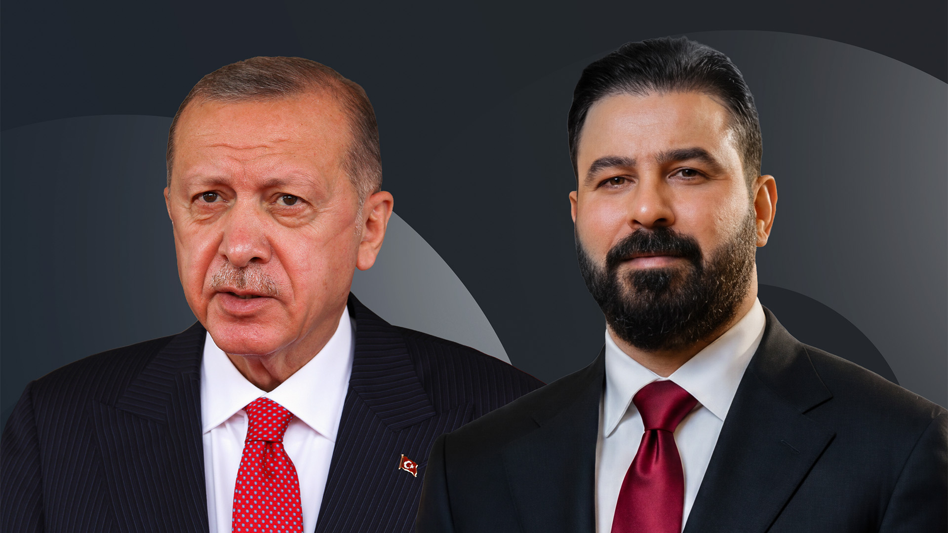 Ali Faleh al-Zaidi, Iraqi Prime Minister, and Erdogan, President of Turkey