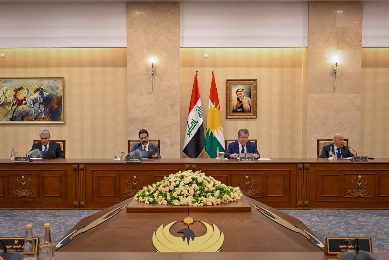 The Kurdistan Regional Government (KRG) Council of Ministers holds its session on June 17, 2026, chaired by Prime Minister Masrour Barzani and in the presence of Deputy Prime Minister Qubad Talabani. Photo: KRG






