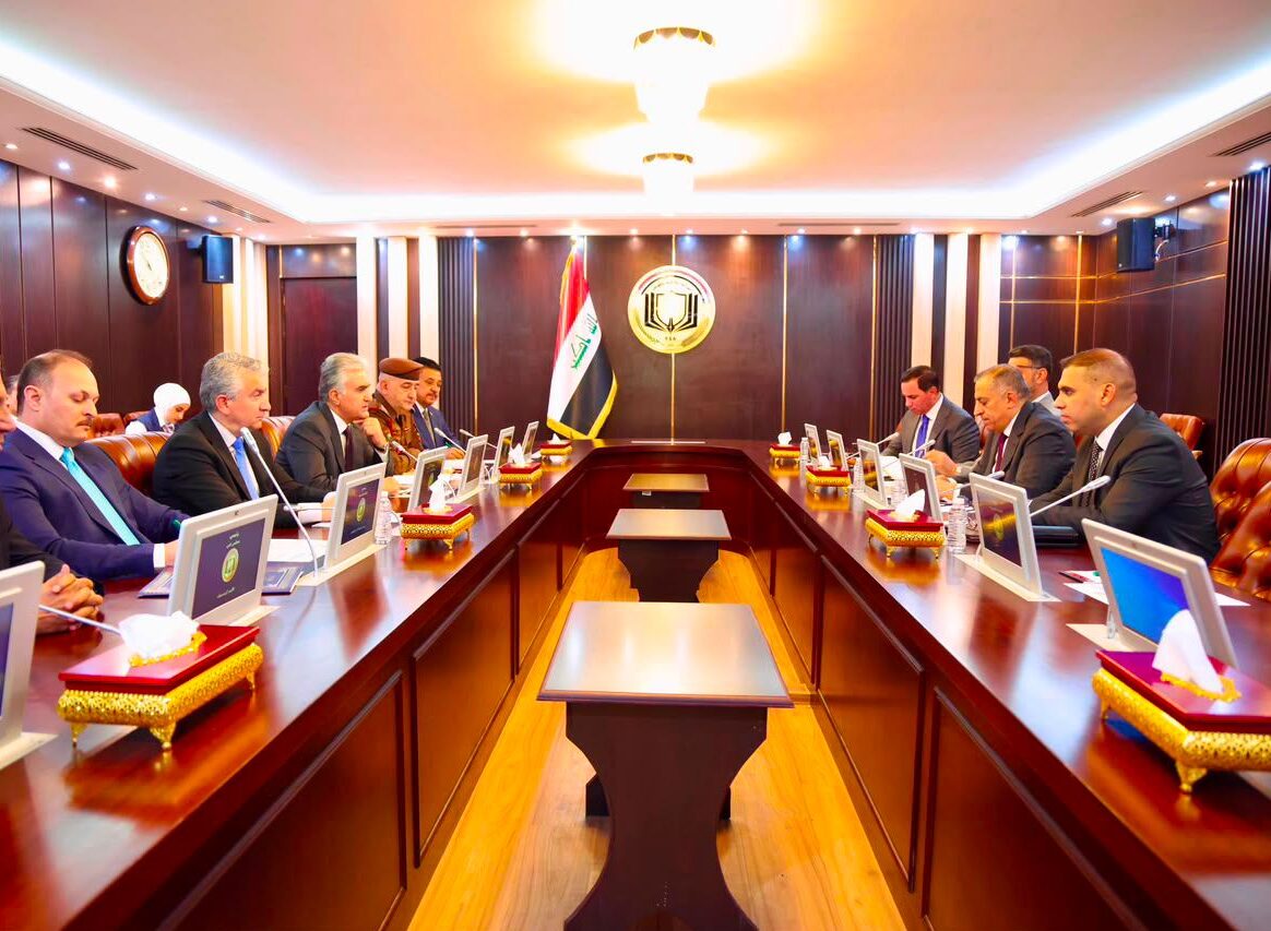 A senior delegation from the Kurdistan Regional Government (KRG) holds talks with Iraqi National Security Advisor Qasim al-Aboudi on July 6, 2026 

