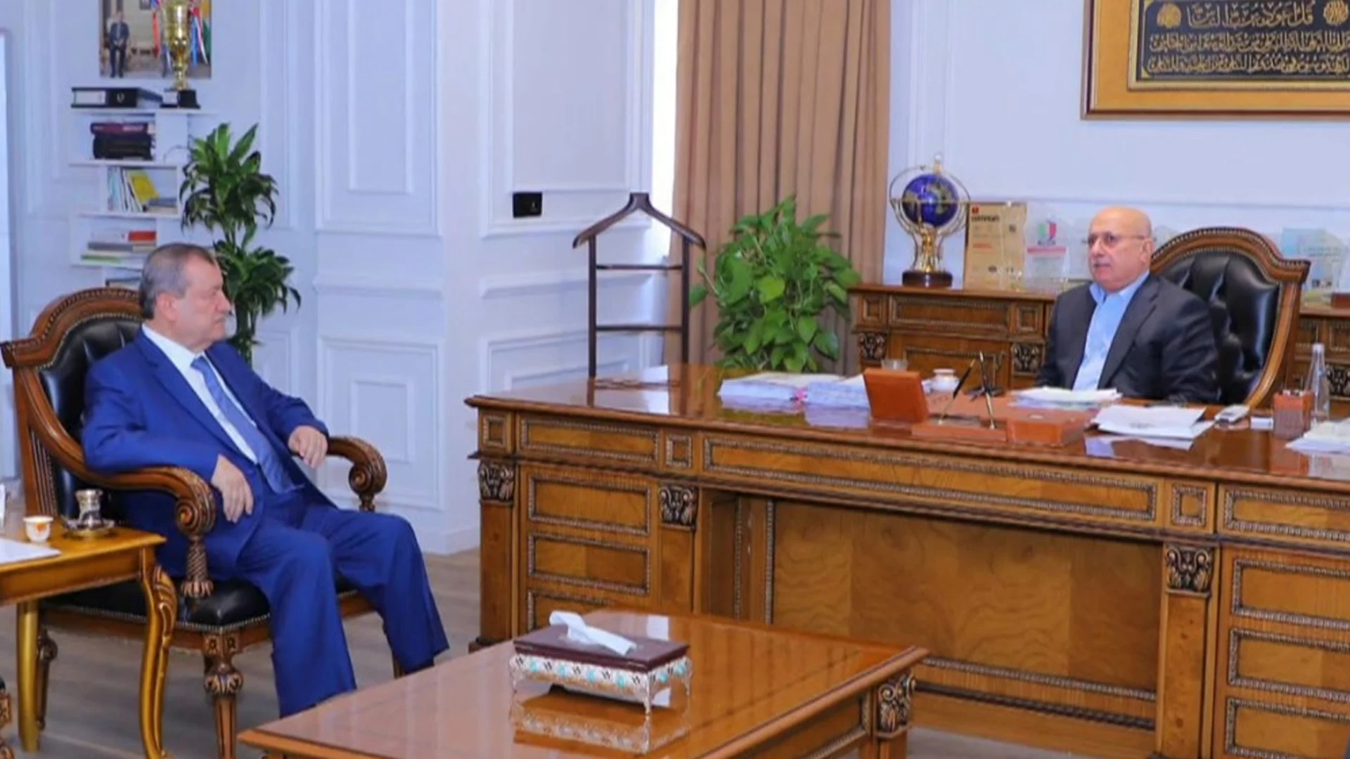 Ahmad Ismail, Businessman and Investor in the Runaki Project, and Awat Janab Noori, Minister of Finance and Economy