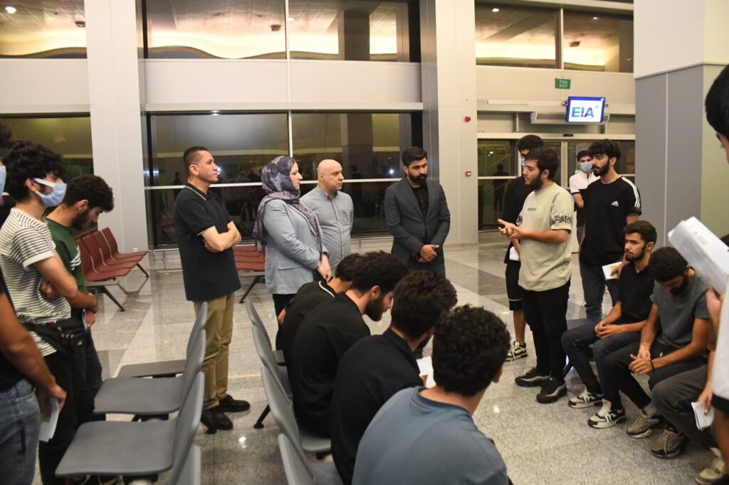 Kurdish youths arrive in the Kurdistan Region via Erbil International Airport on 10 August 2025. Photo: Handout /Channel8 
