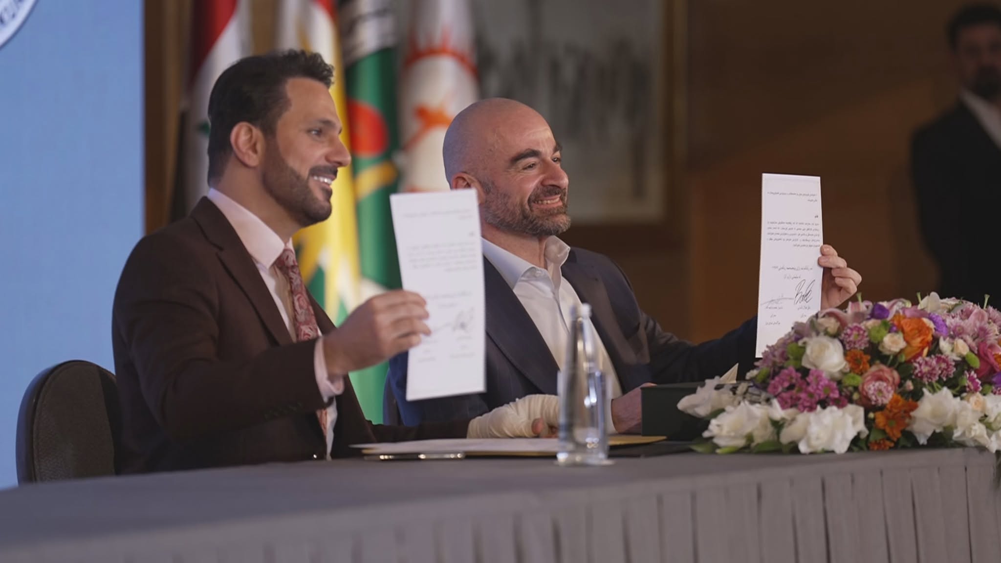 PUK President Bafel Jalal Talabani and New Generation Movement leader Shaswar Abdulwahid officially signed a political alliance agreement at the Grand Millennium Hotel in Sulaymaniyah.