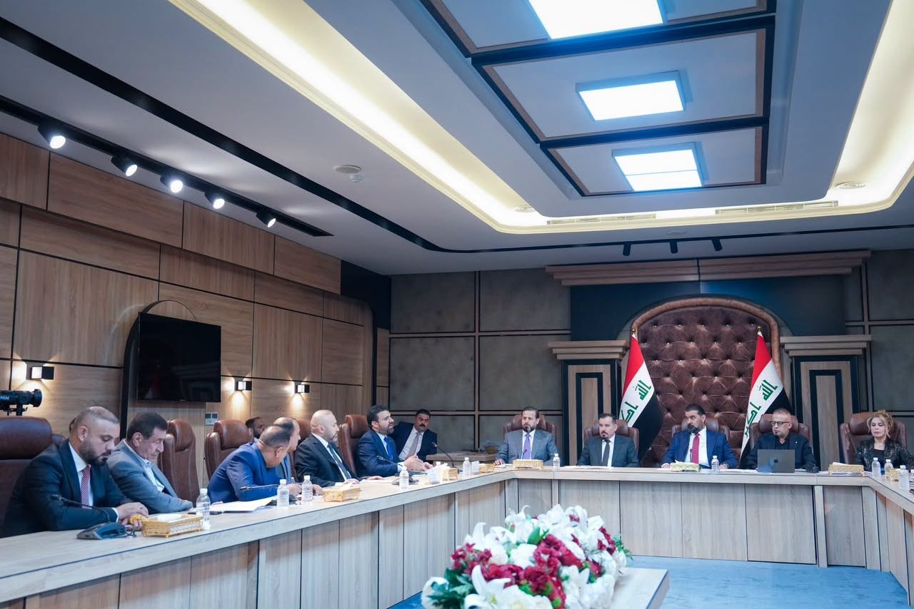 Speaker of the Council of Representatives Haibat Al-Halbousi chairs a meeting of the Parliamentary Finance Committee at the parliament building in Baghdad, Tuesday, July 21, 2026.
(Photo: Media Office of the Speaker of the Council of Representatives)