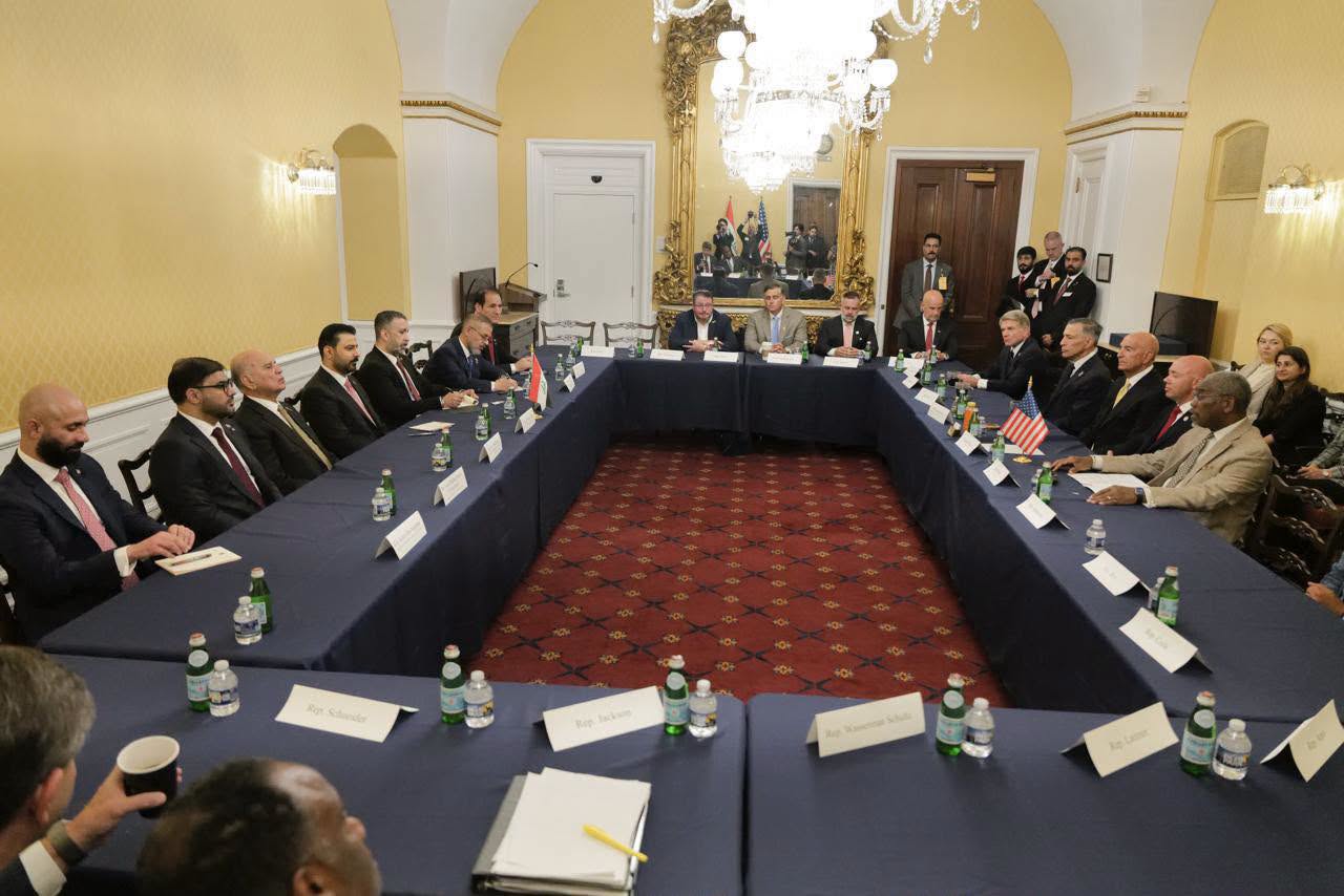 Iraqi Prime Minister Ali Faleh Al-Zaidi met with House Foreign Affairs Committee Chairman Brian Mast and bipartisan committee members at the U.S. Capitol on July 15, 2026. Photo: Iraqi PM Media Office

