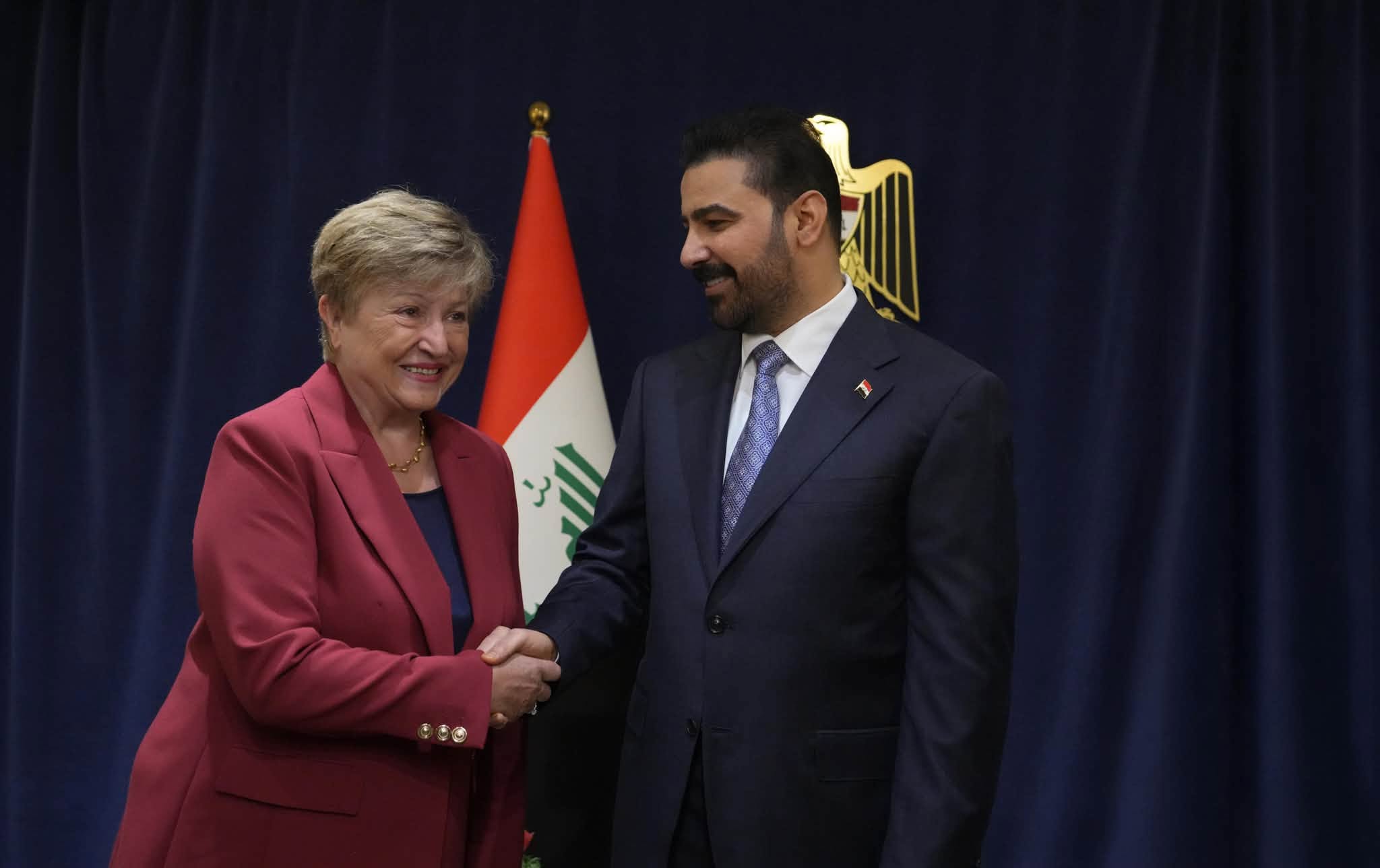 Meeting between Iraqi Prime Minister Ali Faleh al-Zaidi and Kristalina Georgieva, Managing Director of the International Monetary Fund (IMF)