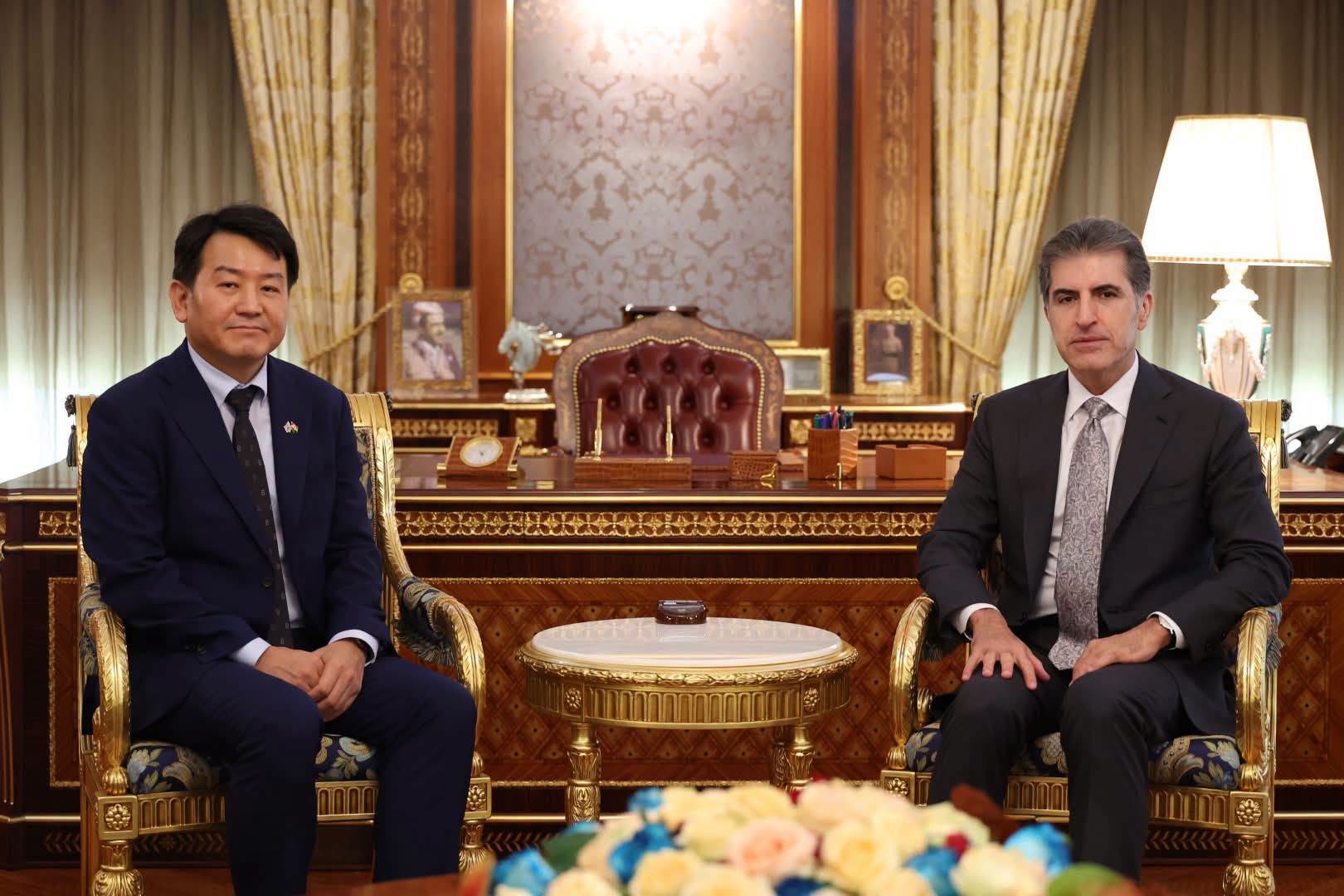 Kurdistan Region President Nechirvan Barzani receives the newly appointed South Korean Consul General, Eoon-Gyo Shim, in Erbil on July 26, 2026. Photo: Kurdistan Region Presidency
