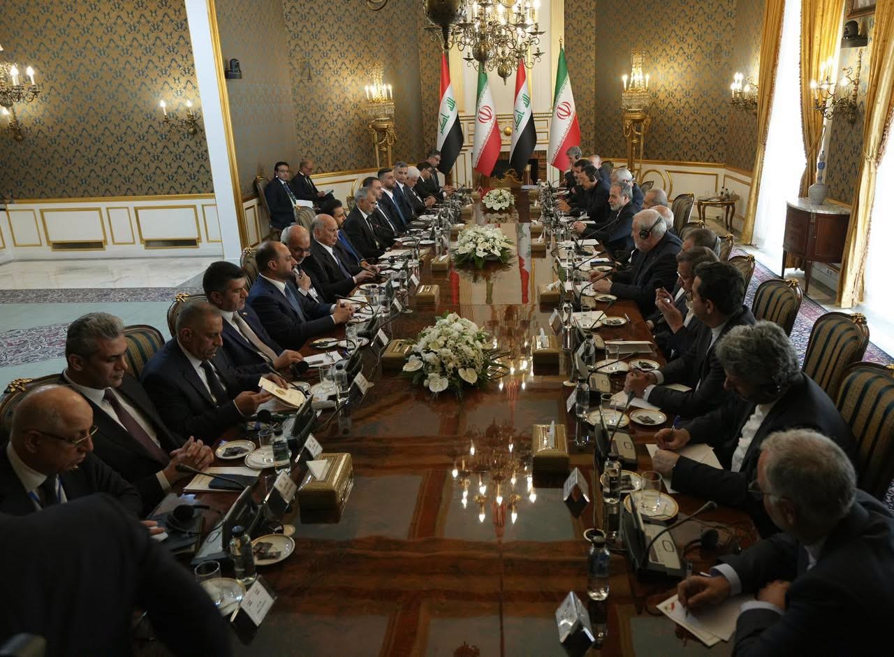 Iraqi and Iranian delegations, led by Prime Minister Ali Faleh al-Zaidi and President Masoud Pezeshkian, met in Tehran, Iran, on July 23, 2026. Photo: Iraqi PM 

