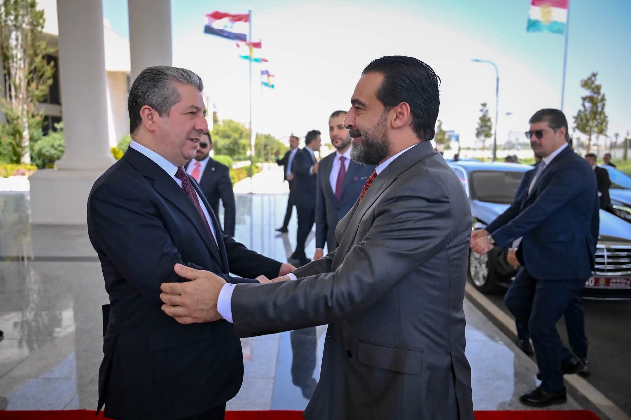 Masrour Barzani, Caretaker Prime Minister of KRG, and Mohhamed al-Halbousi, Head of Taqadum Party