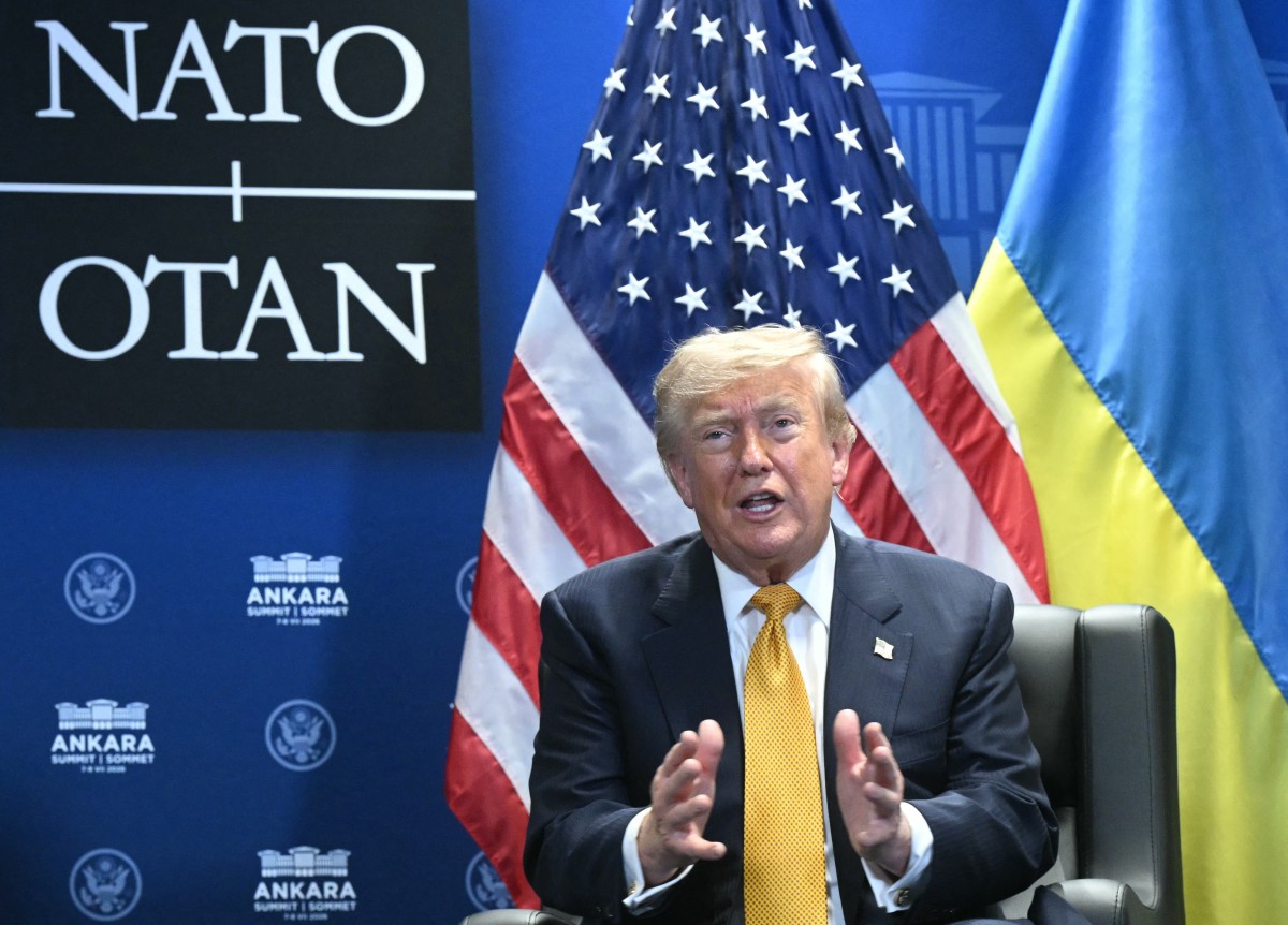 



US President Donald Trump meets Ukraine's President (not pictured) on the sidelines of the NATO Summit at Bestepe Presidential Compound in Ankara, on July 8, 2026. Photo: Saul Loeb / AFP



