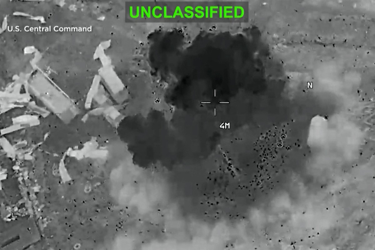 This screen grab made on July 23, 2026 from handout video footage released by the US Central Command (CENTCOM) on July 22, 2026 shows US forces launching what the military says are precision strikes against Iran for the twelth consecutive night.
