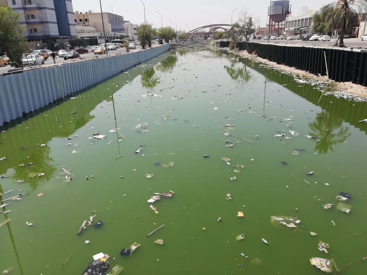 A view of one of Basra's water sources